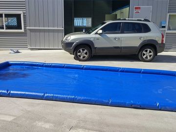 Esnek Mavi Araba Yıkama Paspasları Su Tutucu Baskı Çift - Tripple Dikiş