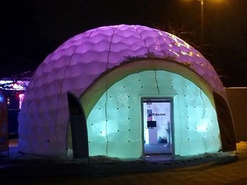 Led Aydınlatma / Baskı Şişme Booth Dome ile Costomized Açık Şişme Çadır
