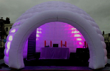 Led Aydınlatma / Baskı Şişme Booth Dome ile Costomized Açık Şişme Çadır