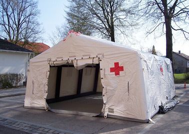 Çıkarılabilir Hava Sıkı Ordusu Şişme Tıbbi Çadır 0.65mm PVC Tente