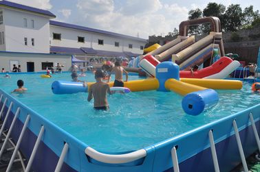 Su Parkı İçin Dikdörtgen Metal Çerçeve Çocuk Havuzu 0.9mm PVC Tente