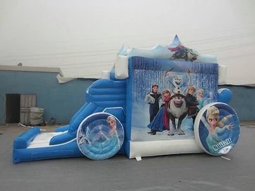 İnanılmaz Frozon Prenses Şişme Combo, Mavi taşıma Şişme Bouncer Combo
