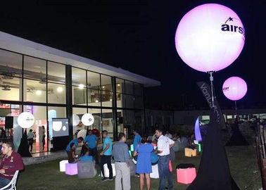 Gece Şişme Reklam Ürünleri, Ekran İçin Mor Şişme LED Balon Işığı