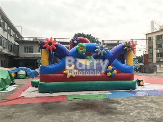 0.55mm PVC Bouncy Castle Çiçek Sebze Şişme Funcity Oyun Alanı Tema Parkı