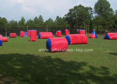 Çocuklar İçin Özel Boyut Şişme Spor Oyunları Kırmızı Renk Airball Field Paint Ball