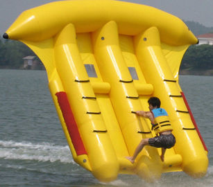 Su Oyunu için Sarı 0.9mm PVC Şişme Sinek Balık Şişme Oyuncak Tekne