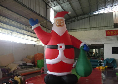 Customzied 6M Şişme Ssanta Claus, Reklam İçin PVC Noel Baba Hava Balonu