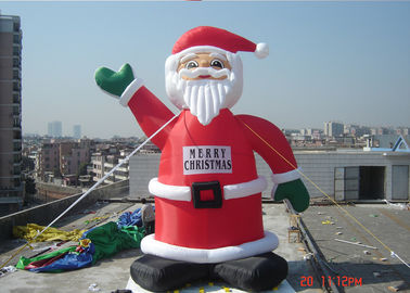 Customzied 6M Şişme Ssanta Claus, Reklam İçin PVC Noel Baba Hava Balonu