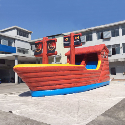 Parti için Pvc Combo Korsan Gemisi Tekne Şişme Sıçrama Ev Slayt