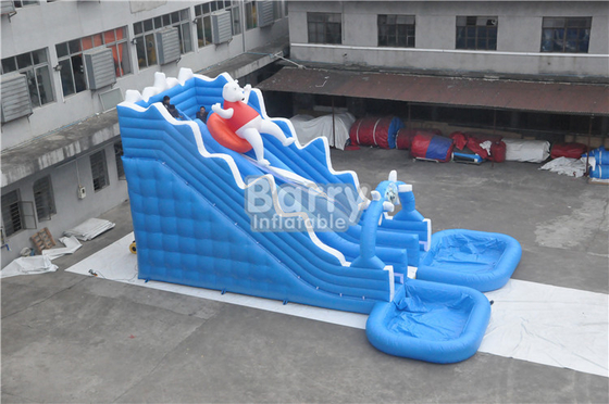 Büyük Havuz Kiralama ile 0.55mm PVC Ticari Şişme Su Kaydırağı