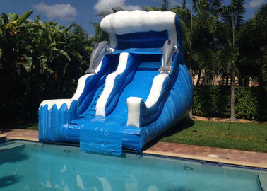 Mrtal çerçeve Yüzme havuzu için Cuatom Made Size Dalga Ticari Şişme Slide