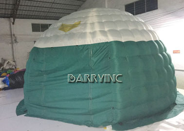 Parti / Etkinlik İçin Yeşil Beyaz Hava Dome Reklam Şişme Çadır PVC Kumaşlar