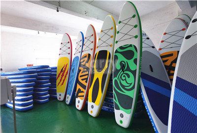 Desenli Çift Katmanlı Damla Dikiş PVC Şişme SUP Paddle Board