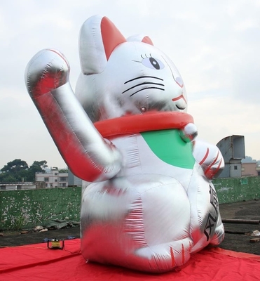 PVC 6m Yükseklik Şişme Reklam Ürünleri Fortune Cat Özel Karikatür