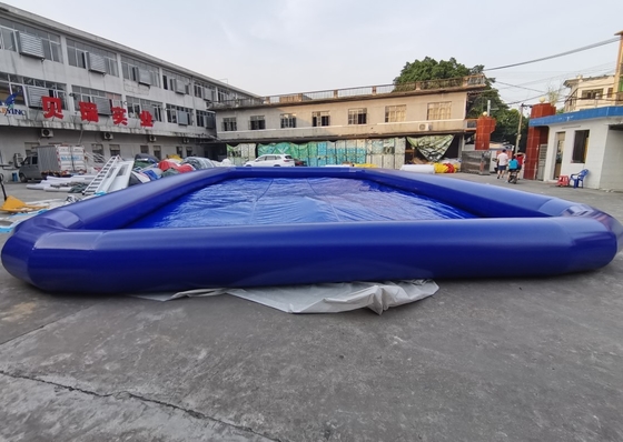 0.9mm PVC Ticari Sınıf Mavi Şişme Yüzme Havuzu Eğlence Oyunları