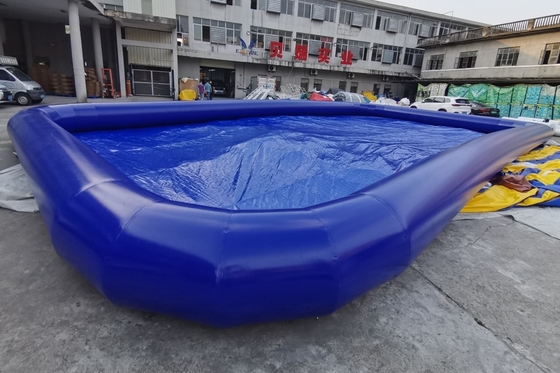 0.9mm PVC Ticari Sınıf Mavi Şişme Yüzme Havuzu Eğlence Oyunları