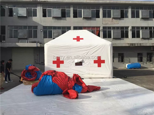 Acil Durum İçin Pvc Tente Tıbbi Şişme Hastane Çadırı Suya Dayanıklı