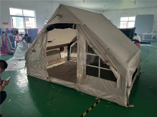 Hızlı Açılış Şişme Kamp Çadırı Ev Pamuk Hava Direği 4 Kişi Hareketli Seyahat Çadırı