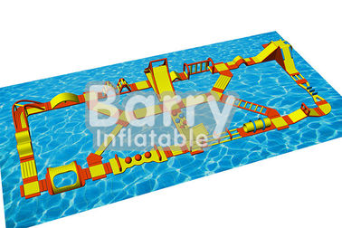 0.9mm Plato PVC Tente ile Su Oyunları Şişme Yüzer Engel Ders