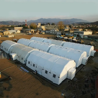 Taşınabilir Hava Mühürlü Şişme Çadır Hava Geçirmez Büyük Acil Hastane Hayatta Kalma Çadırı