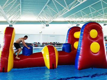 Yüzme Havuzu İçin Ticari Aqua Eğlence Şişme Slide / Su Blow Up Engel Kursu