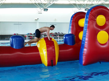 Yüzme Havuzu İçin Ticari Aqua Eğlence Şişme Slide / Su Blow Up Engel Kursu