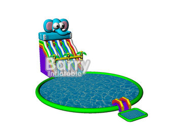 Yaz çocuklar park oyunları, CE ile fil şişme su parkı, EN14960 oyna