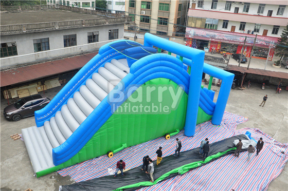 Çılgın 0.55 PVC Yeşil Şişme 5K Koşu Yarışı Yetişkinler İçin Kombo Atlayan Kiralama