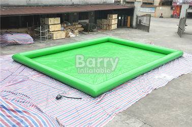 Yeşil Özelleştirilmiş Büyük Taşınabilir Su Havuzu PVC Tente Malzemesi Dayanıklı