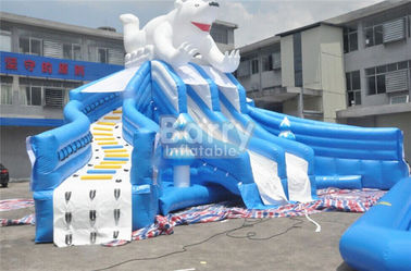 EN14960 0.55mm PVC Tente Malzeme ile Açık Ayı Dev Şişme Su Parkı