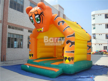 Eğlence Elemanları Şişme Bouncy House Tiger Desen PVC Tente 0.55mm