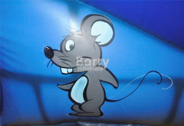 Slayt ile Mickey Mouse Şişme Fedai Mavi Şişme Atlama Ev