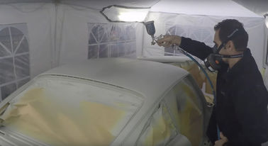 Otomotiv Mini Açık Cep Taşınabilir Araba Şişme Sprey Boya Booth Beyaz Renk