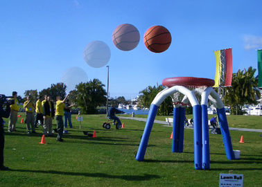 Customzied Dev Şişme Spor Oyunları Basketbol Hoop / Basketbol Mahkemesi 0.55mm PVC ile