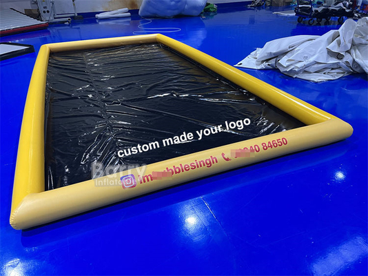 Kolay Bakım Sarı şişme araba yıkama kapama matı Logo baskı ile