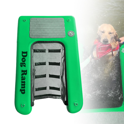 Kaymaz şişme yavru köpek rampası Hafif yüzen şişme su köpek rampası Büyük köpek evcil hayvanlar için