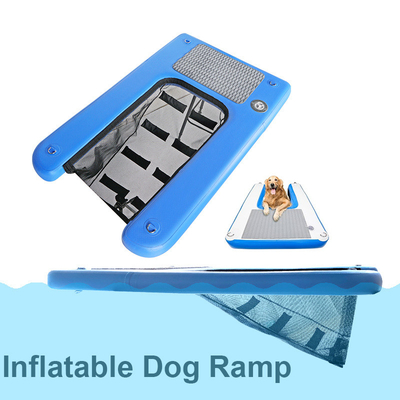 Köpeğin sudan çıkmasına yardım et DWF PVC Tarpaulin Köpek Merdiveni Köpek Su Rampası Pet Yüzme için şişilebilir