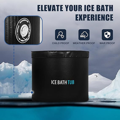 Özel Logo Şişkin Soğuk Dalış Buz Banyo Fırçası Sporcular İçin Şişkin Banyo, Su Soğutucu Uyumlu