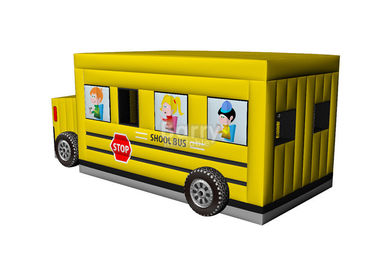 Ticari Şişme Araba Bounce, Çocuklar İçin Okul Otobüsü Bounce Evi Şişme