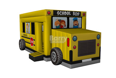 Ticari Şişme Araba Bounce, Çocuklar İçin Okul Otobüsü Bounce Evi Şişme