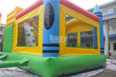 PVC Tente Şişme Combo, Slide ile 5x4x3.6m Çocuklar Şişme Bounce Evi