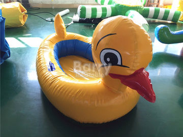 Büyük Sarı Ördek Hayvan Logo Baskı ile Havuz İçin Şişme Su Oyuncakları Yüzer