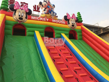 Çocuklar Bounce Castle Şişme Oyun Alanı / Şişme Eğlence Parkı Mickey Karikatür Şişme Eğlence Parkı