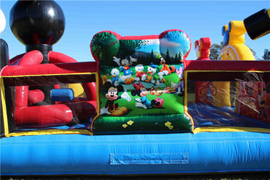 Eğlence Parkı için Dayanıklı Açık Şişme Bouncer Mickey Mouse Sıçrama Ev