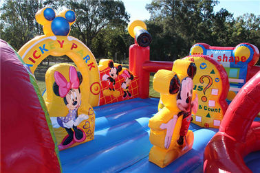 Eğlence Parkı için Dayanıklı Açık Şişme Bouncer Mickey Mouse Sıçrama Ev