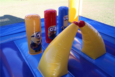 Çocuklar için Plato PVC Minions Şişme Fedai Eğlenceli / Atlama Kale Sıçrama Ev