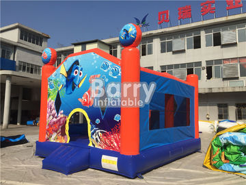 Özelleştirilmiş Seaworld Tema Şişme Bouncer For Kids / Blow Up Jumping Castle