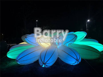 Pretty Aydınlatma Dekorasyon Şişme Reklam Ürünleri / Düğün İçin Şişme LED Çiçek Zinciri
