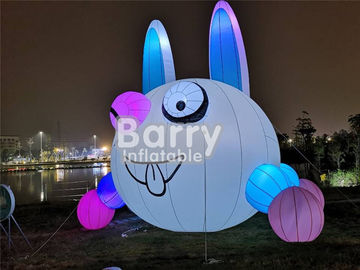 Reklam için Açık Noel Güzel Şişme Tavşan Aydınlatma Balon