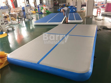 Mavi Şişme Hava Parça Jimnastik Mat, Gym Için Çift Duvar Kumaş Hava Trak Mat
